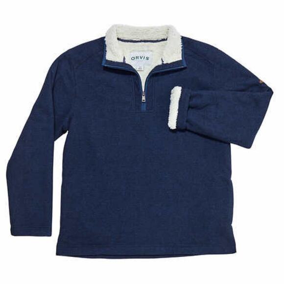 New Orvis Men’s Fleece Lined Quarter Zip Sweatshirt Pullover Top - Picture 5 of 8